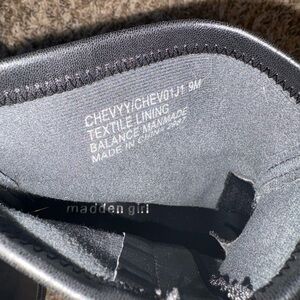 Madden Girl Black Textured Ankle Boots